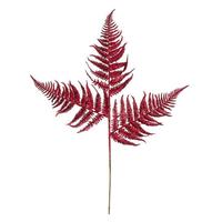 Vickerman 22" Burgundy Glitter Fern Spray (6 pack)