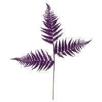 Vickerman 22" Purple Glitter Fern Spray (6 pack)