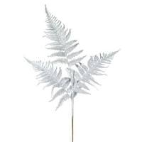 Vickerman 22" Silver Glitter Fern Spray (6 pack)
