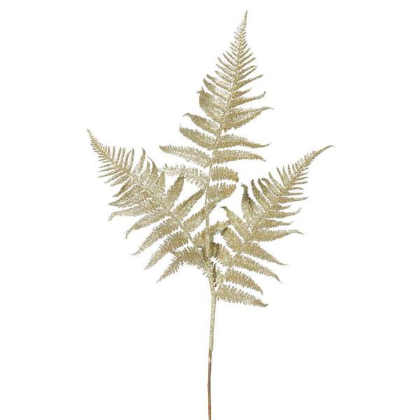 22" Gold Glitter Fern Spray (6 pack)