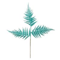 Vickerman 22" Turquoise Glitter Fern Spray (6 pack)