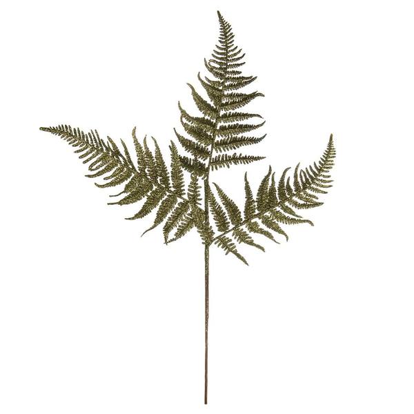 22" Lime Glitter Fern Spray (6 pack)