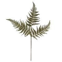 Vickerman 22" Lime Glitter Fern Spray (6 pack)
