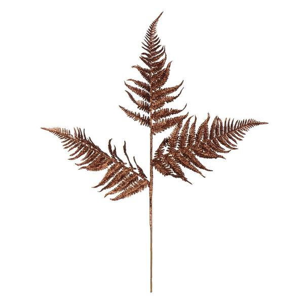22" Chocolate Glitter Fern Spray (6 pack)