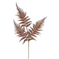 Vickerman 22" Copper Glitter Fern Spray (6 pack)