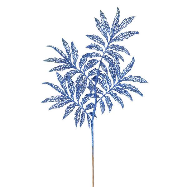 22" Blue Glitter Sumac Spray (6 pack)