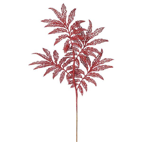 22" Red Glitter Sumac Spray (6 pack)