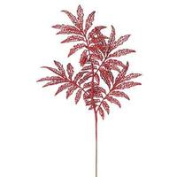 Vickerman 22" Red Glitter Sumac Spray (6 pack)