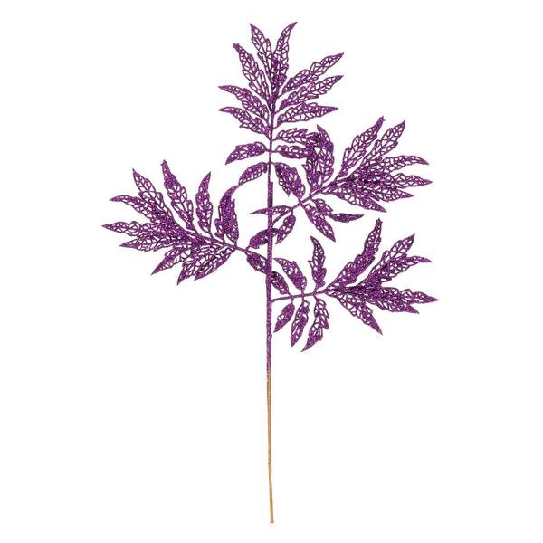 22" Purple Glitter Sumac Spray (6 pack)