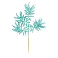 Vickerman 22" Turquoise Glitter Sumac Spray (6 pack)