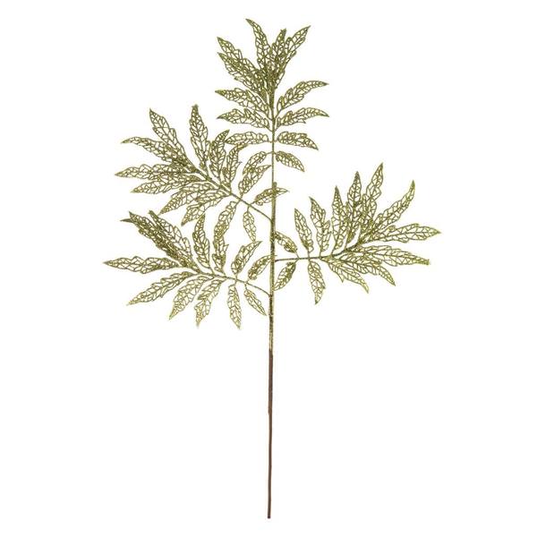 22" Lime Glitter Sumac Spray (6 pack)