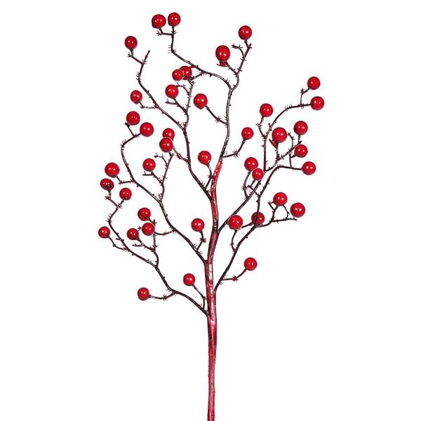 22" Red Outdoor Berry Spray (6 pack)