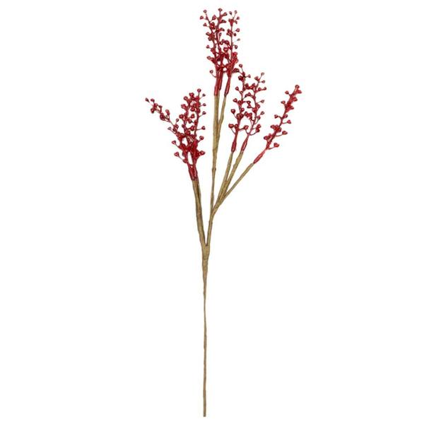 17" Plastic Red Outdoor Berry Spray (6 pack)