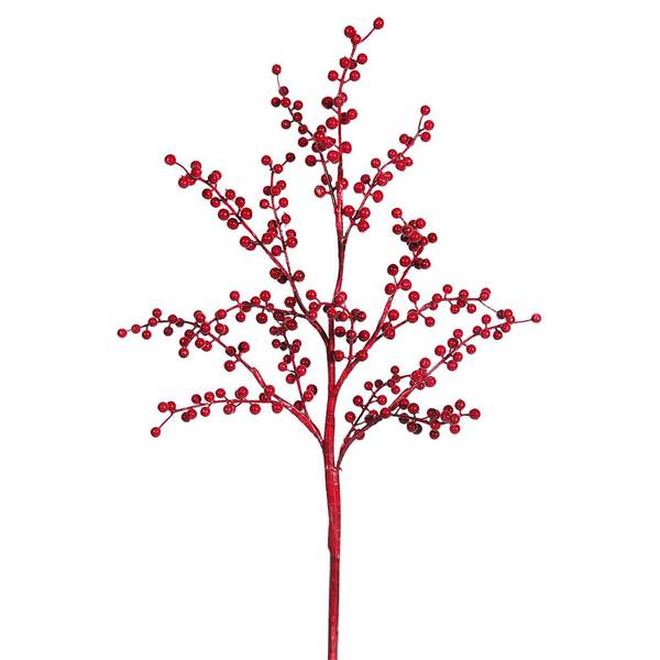 22" Red Outdoor Berry Spray (6 pack)