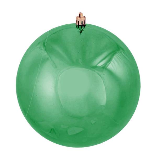 2.4" Emerald Shiny Ball Ornaments (24 pack)