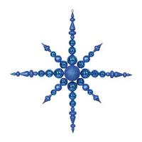 Vickerman 43" Blue Shiny/Matte/Glitter Finish Snowflake Ornament