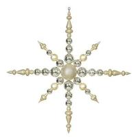 Vickerman 43" Champagne Shiny/Matte/Glitter Finish Snowflake Ornament