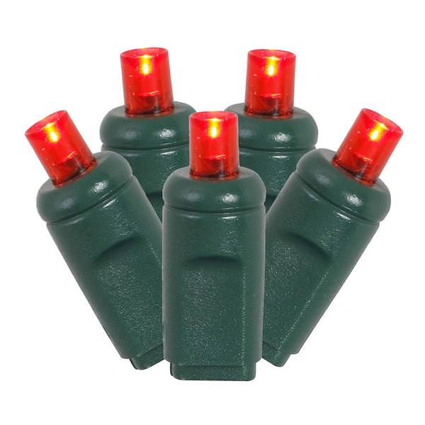 120 Light 4'x6' Green Wire Red Wide Angle LED Net Set