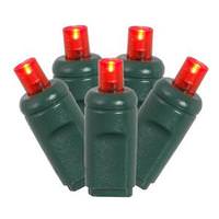 Vickerman 120 Light 4'x6' Green Wire Red Wide Angle LED Net Set