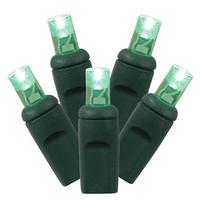 Vickerman 70 Light 35' Green Wire Green Wide Angle LED Lights with 6" Spacing