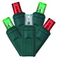 View 70 Light 35' Green Wire Red / White / Green Wide Angle LED Lights with 6" Spacing