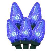 Vickerman 25 Light 16' Green Wire Blue LED C7 String with 8" Spacing