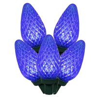 Vickerman 25 Light 16' Green Wire Blue LED C9 String with 8" Spacing