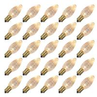 View C7 Candelabra Screw Base Warm White LED Faceted (25 pack)