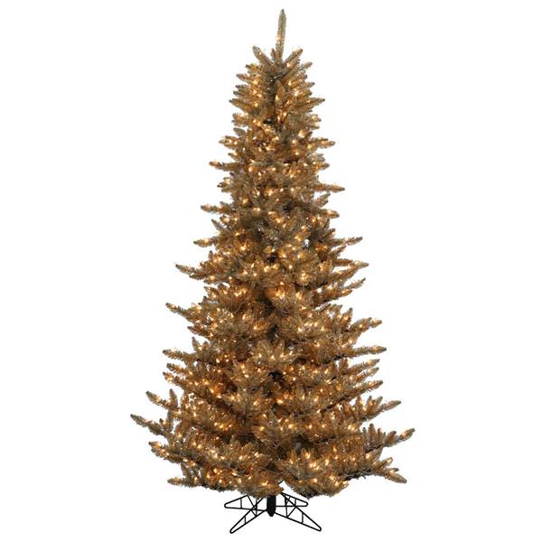 10' x 68" Antique Champagne Tree with 1,150 Warm White LED Lights