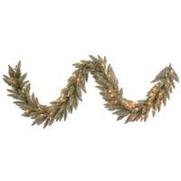 Vickerman 9' Artificial Antique Champagne Garland with 100 Warm White LED Lights