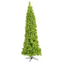 Vickerman 6.5' x 27" Flocked Lime Pencil 250 Lime Miniature Lights