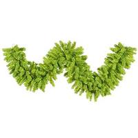 Vickerman 9' Artificial Flocked Lime Green Garland with 100 Lime Green LED Lights