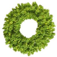 Vickerman 24" Artificial Flocked Lime Wreath 50 Lime Lights