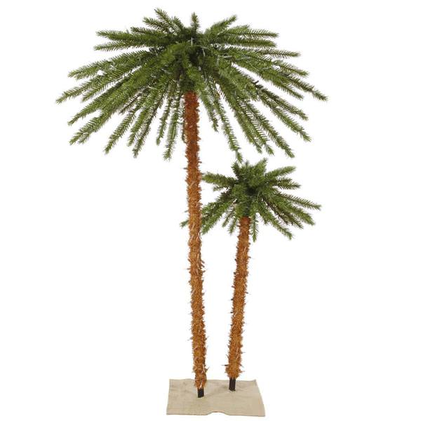 4' - 6' Artificial Outdoor Palm Tree 400 Clear Lights