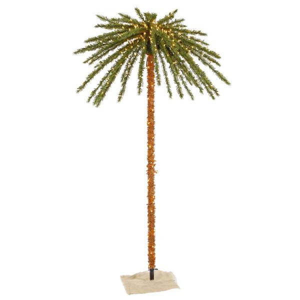 7' Artificial Outdoor Palm Tree 500 LED Lights