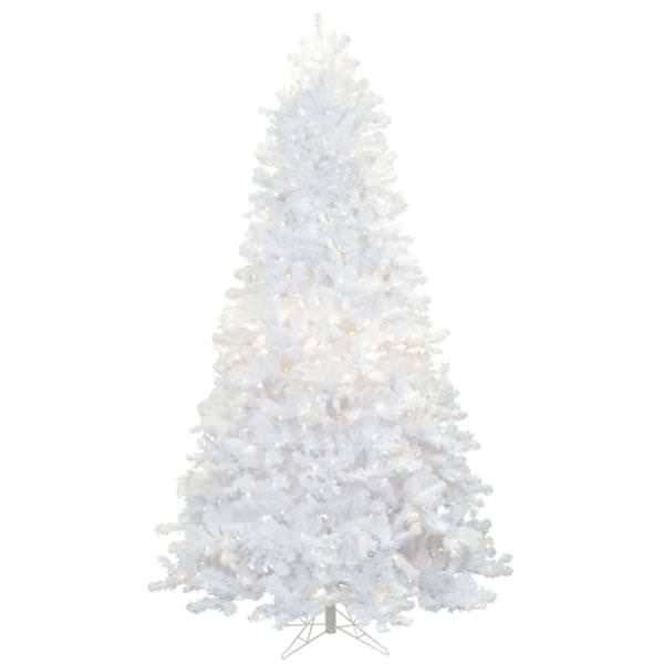 6.5' x 52" Crystal White Pine 600 Warm White LED Lights with Transformer and Remote Control