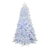 Vickerman 7.5' x 55" Crystal White Spruce 800 Dura-Lit Color Changing LED lights