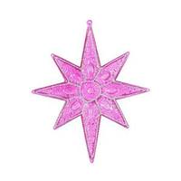Vickerman 7" Magenta Sculptured 8 Point Star Ornament (6 pack)