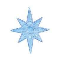Vickerman 7" Turquoise Sculptured 8 Point Star Ornament (6 pack)