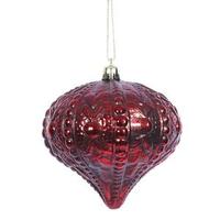 Vickerman 4" Antique Red Sculptured Onion Ornament (6 pack)