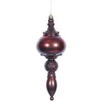 Vickerman 12" Antique Red Scultped Finial Ornaments (2 pack)