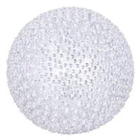 Vickerman 4" Silver Acrylic Beaded Ball Ornament (4 pack)