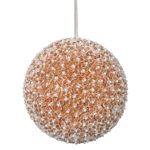 10" Burnished Orange Acrylic Beaded Ball