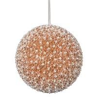 Vickerman 10" Burnished Orange Acrylic Beaded Ball
