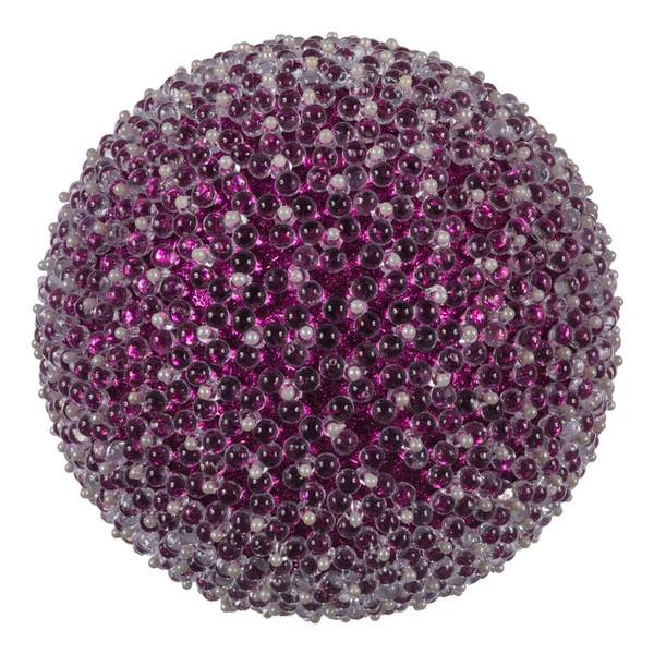10" Purple Acrylic Beaded Ball Ornament
