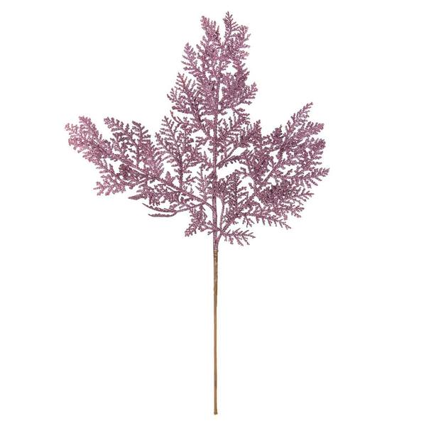 22" Artificial Mauve Glitter Cypress Spray (12 pack)