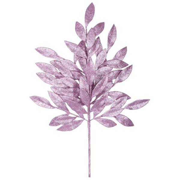 22" Mauve Glitter Bay Leaf Spray (12 pack)