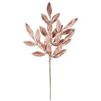 Vickerman 22" Rose Gold Glitter Bay Leaf Spray (12 pack)