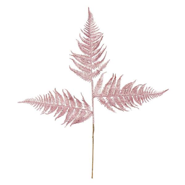 22" Mauve Glitter Fern Spray (6 pack)