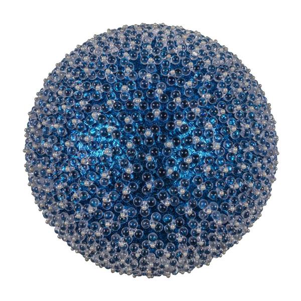 10" Blue Acrylic Beaded Ball Ornament